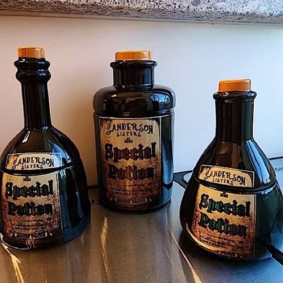 Disney Hocus Pocus Potion Storage Jars Set (3) Collectible - Picture 6 of 8